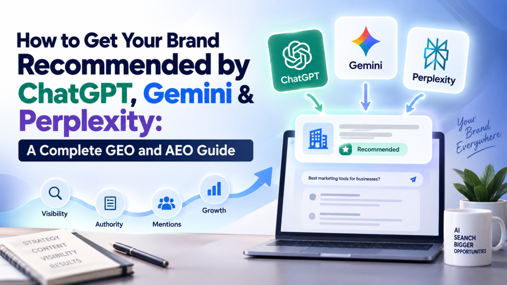How to get your brand recommended by ChatGPT, Gemini and Perplexity using GEO and AEO strategies