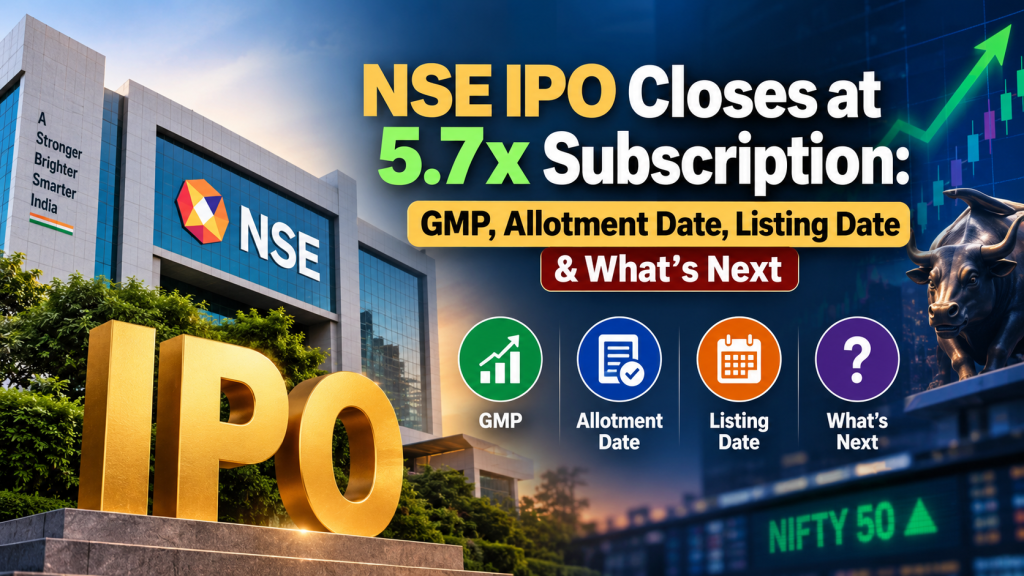 NSE IPO closes at 5.7x subscription with GMP, allotment date and listing date details
